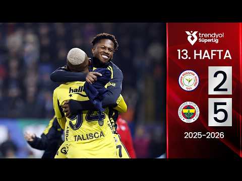 Çaykur Rizespor (2-5) Fenerbahçe | MAÇ ÖZETİ | 13. Hafta - 2025/2026
