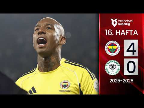 Fenerbahçe (4-0) Konyaspor | MAÇ ÖZETİ | 16. Hafta - 2025/2026
